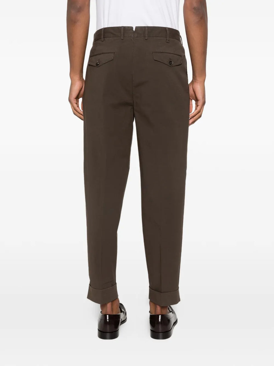 pleated cuffed trousers