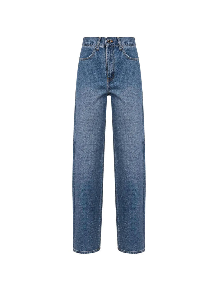 rhinestone straight jeans