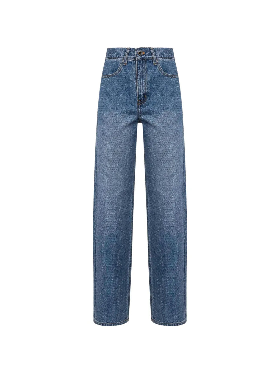 rhinestone straight jeans