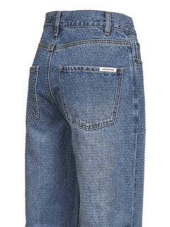 rhinestone straight jeans