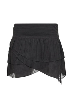 asymmetric ruffled skirt