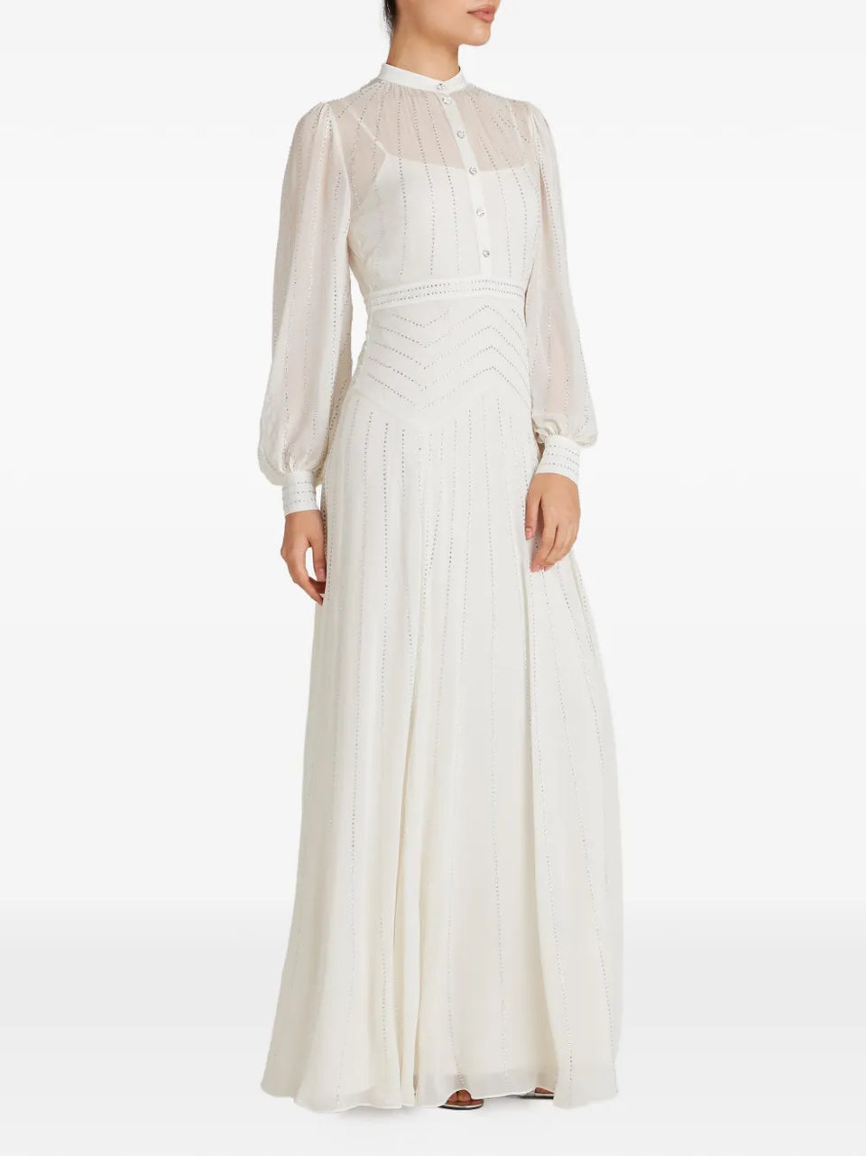 Villanelle buttoned long-sleeve maxi dress