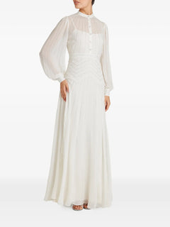 Villanelle buttoned long-sleeve maxi dress