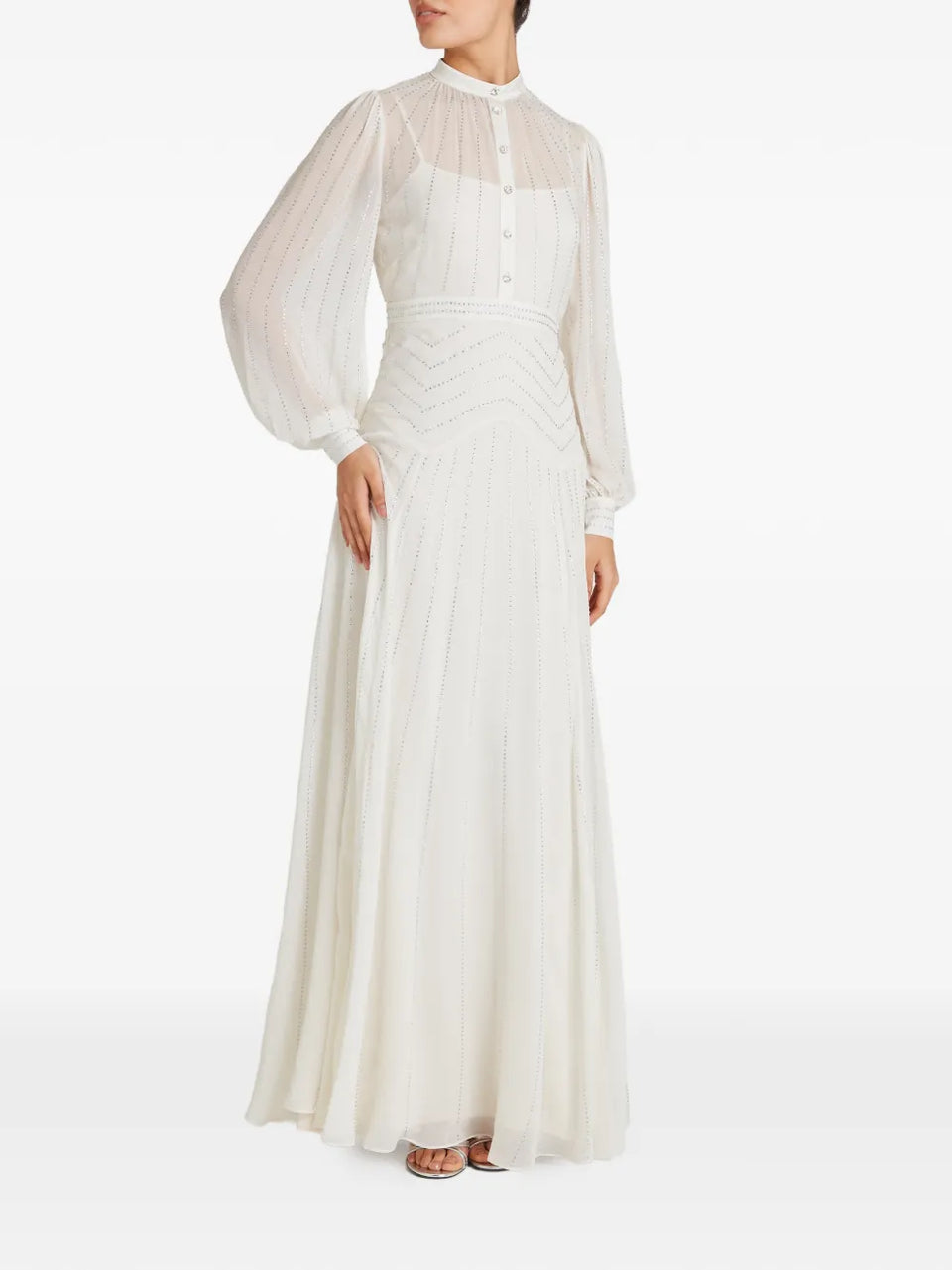 Villanelle buttoned long-sleeve maxi dress
