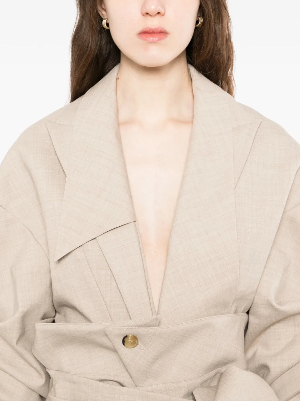 shirt-collar tailored bodysuit
