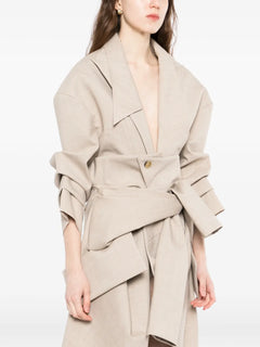 shirt-collar tailored bodysuit