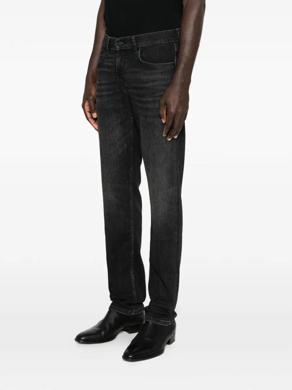 black slim jeans