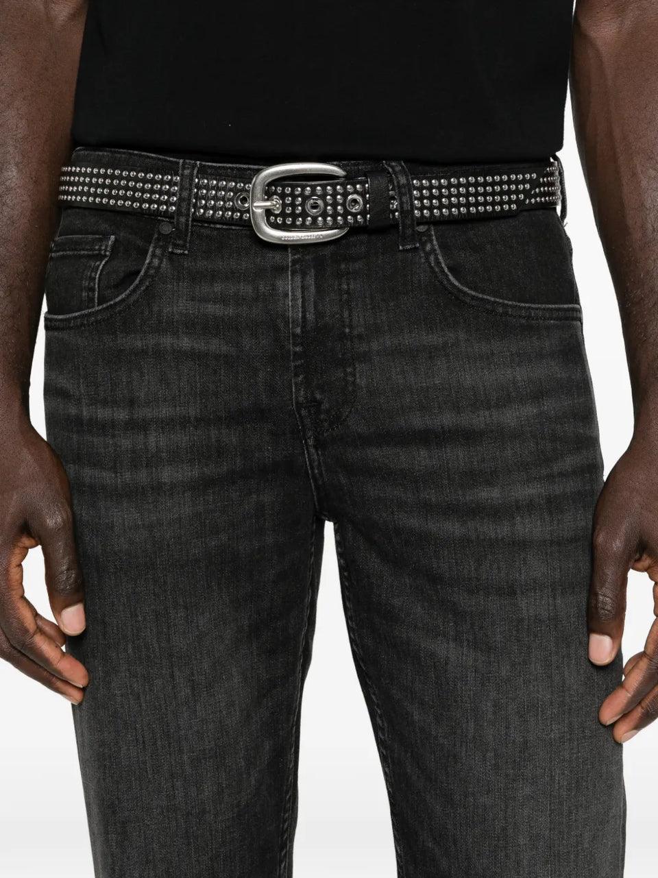 black slim jeans