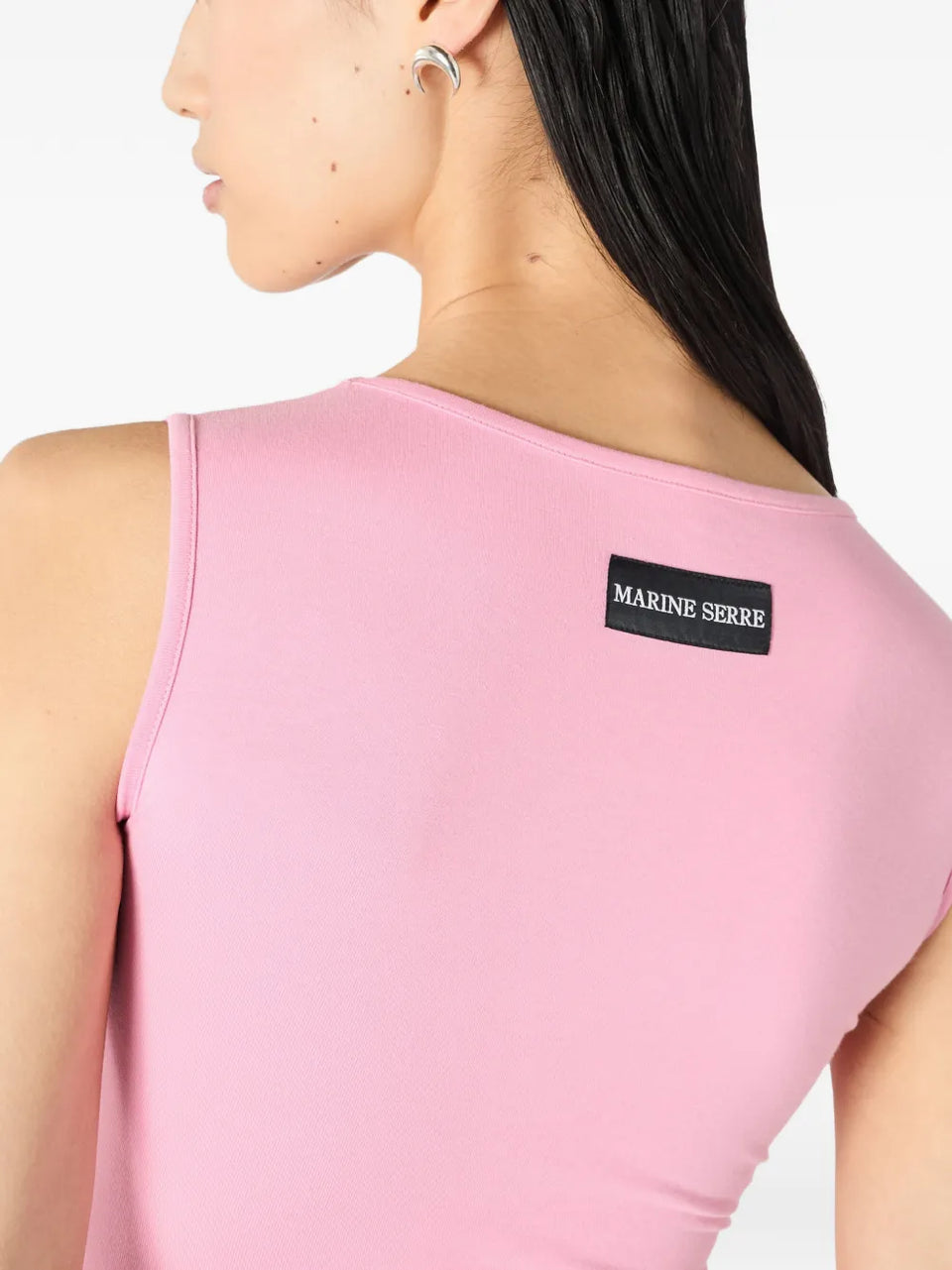 pearl logo asymmetrical midi dress