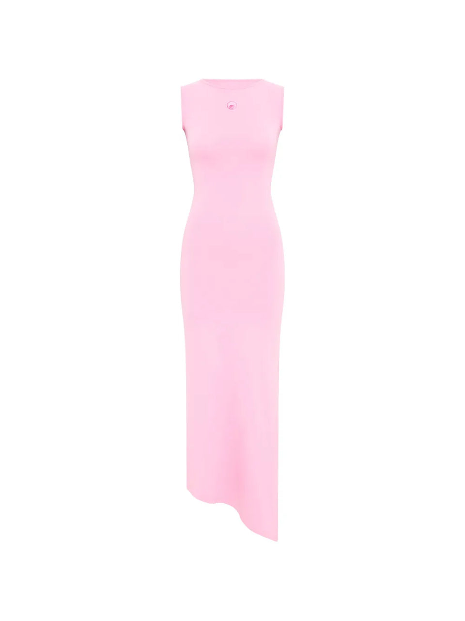pearl logo asymmetrical midi dress
