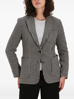 Benjamin houndstooth-pattern single-breasted blazer
