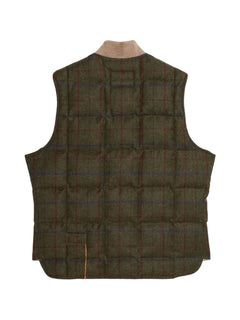 checked zip gilet