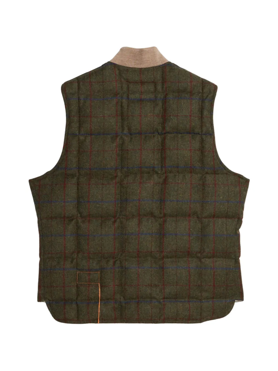 checked zip gilet