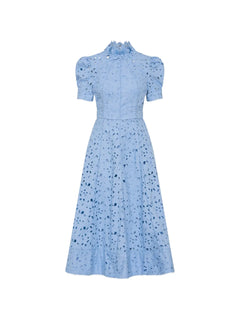 Kitsu high-neck midi dress