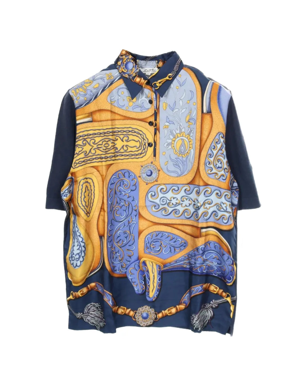 2000s printed polo shirt