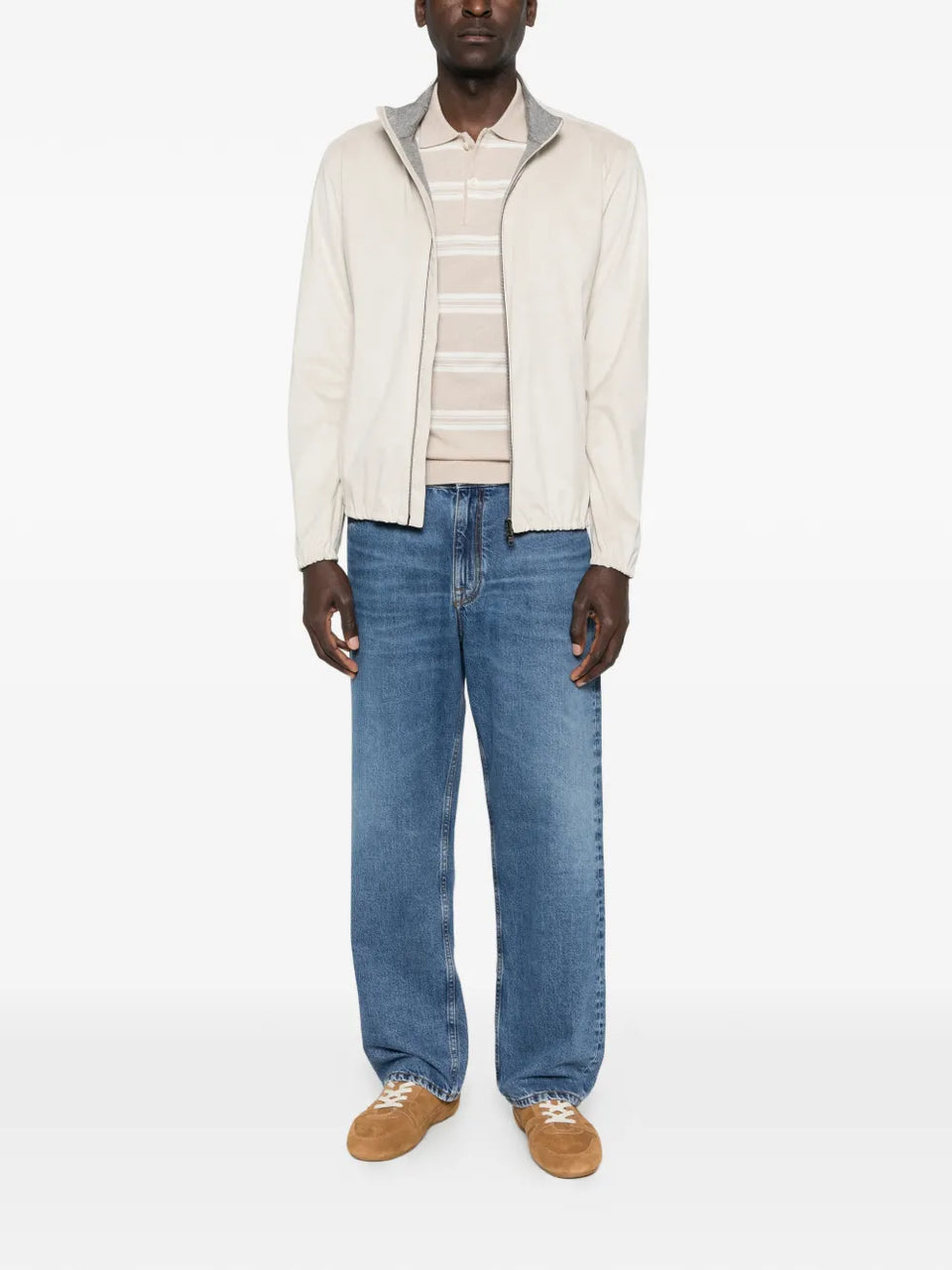 zip-up long-sleeve jacket