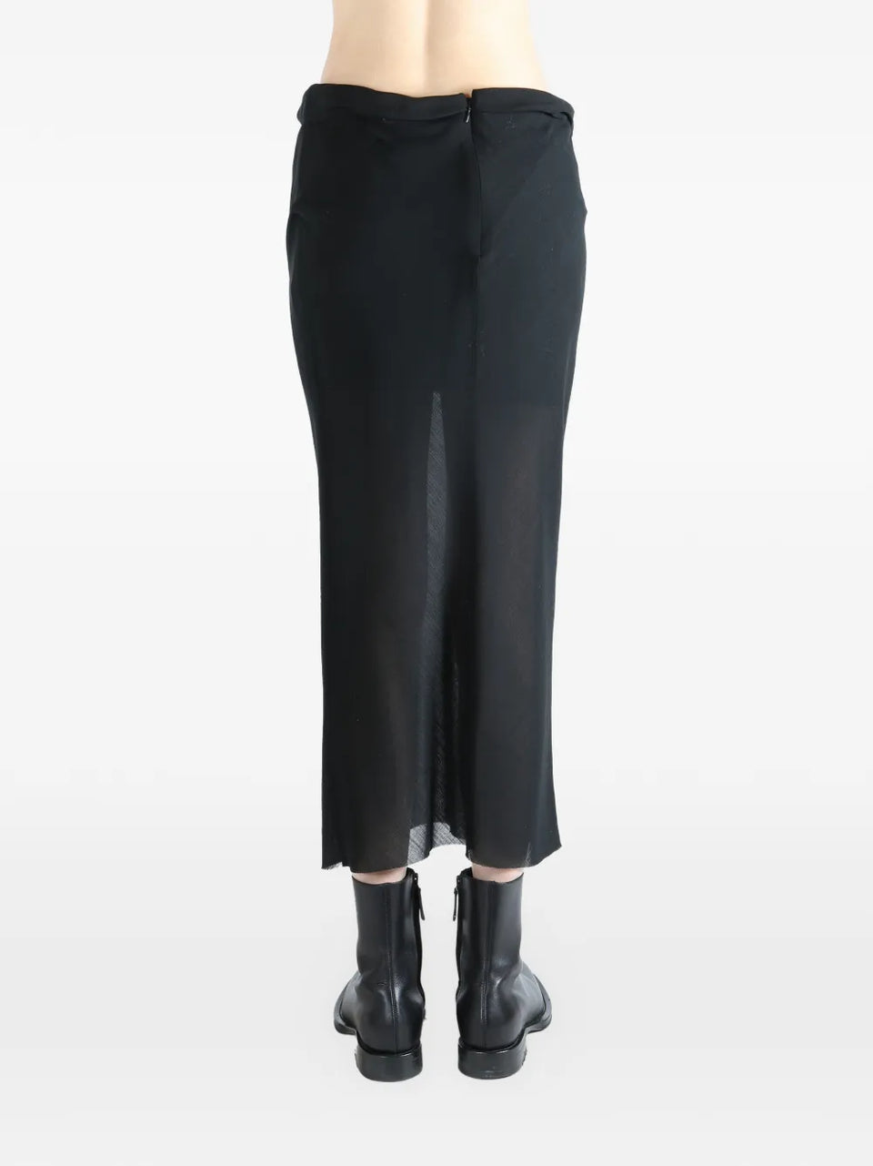 draped midi skirt