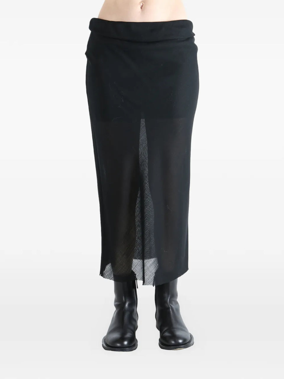 draped midi skirt