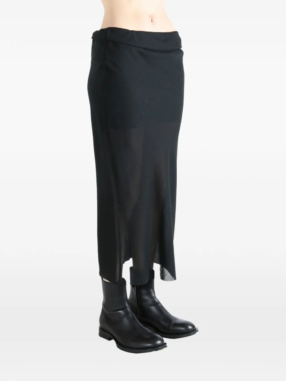 draped midi skirt