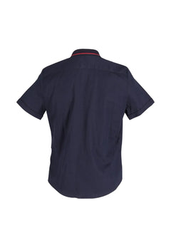 collar-striped buttoned shirt