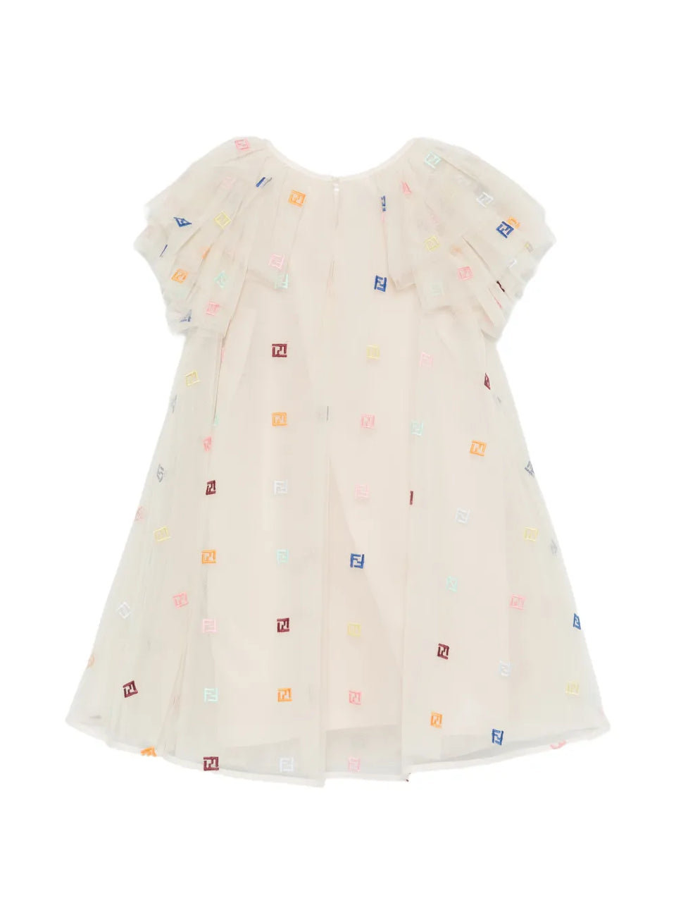 ruffled logo dress