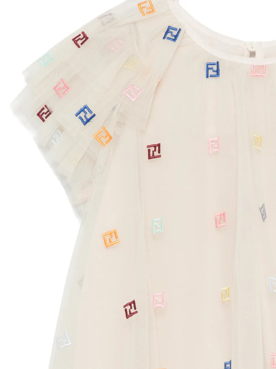 ruffled logo dress