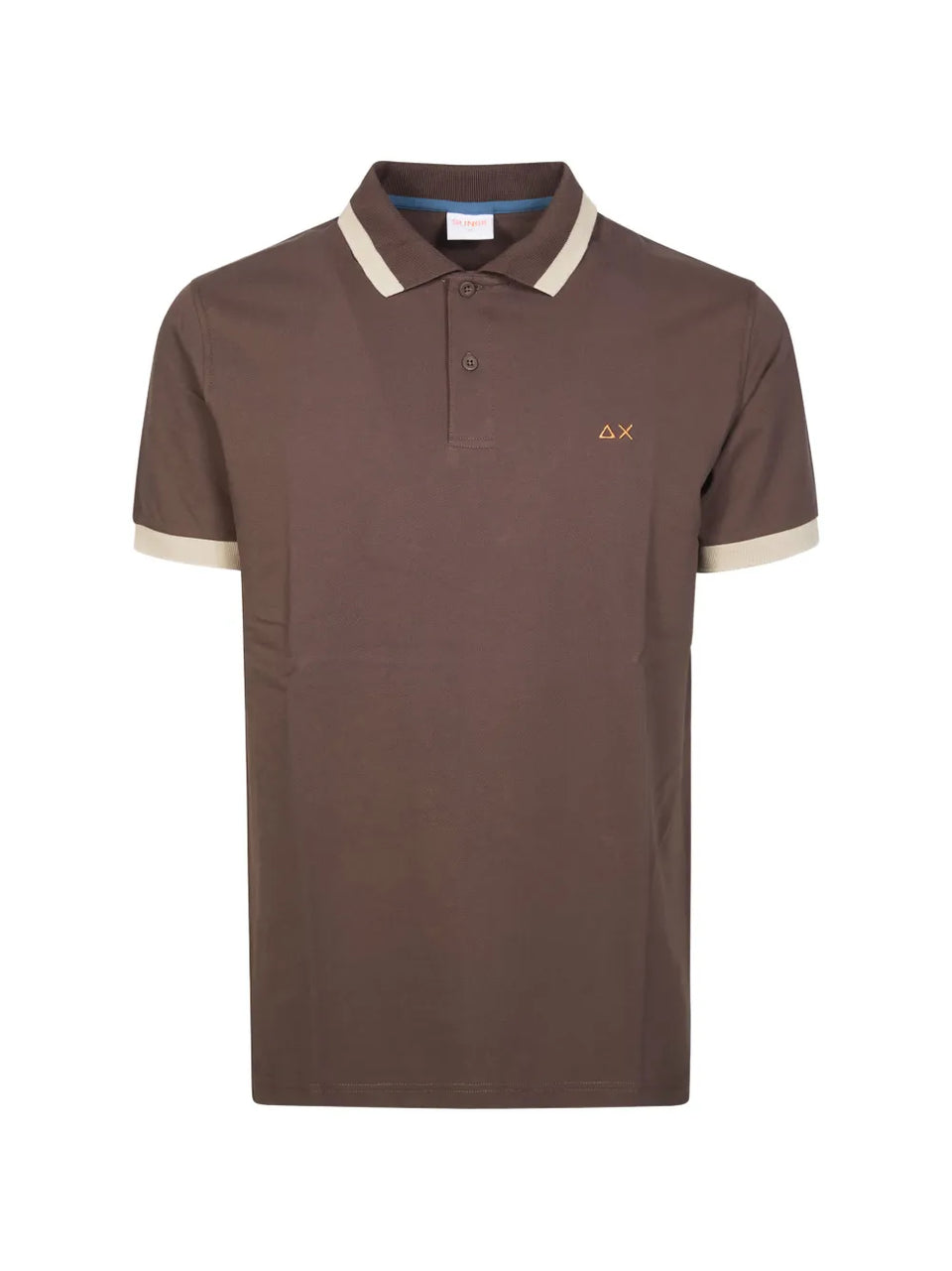 contrast-trim polo shirt