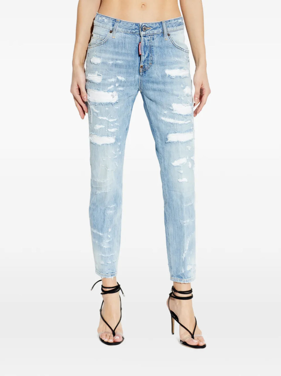 distressed rainbow trousers