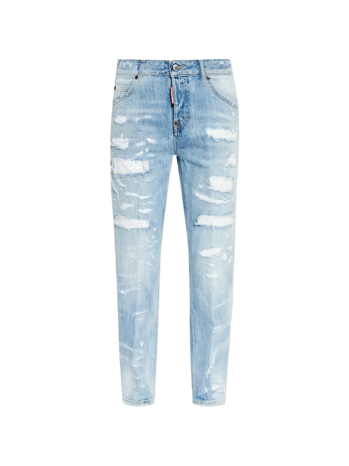 distressed rainbow trousers