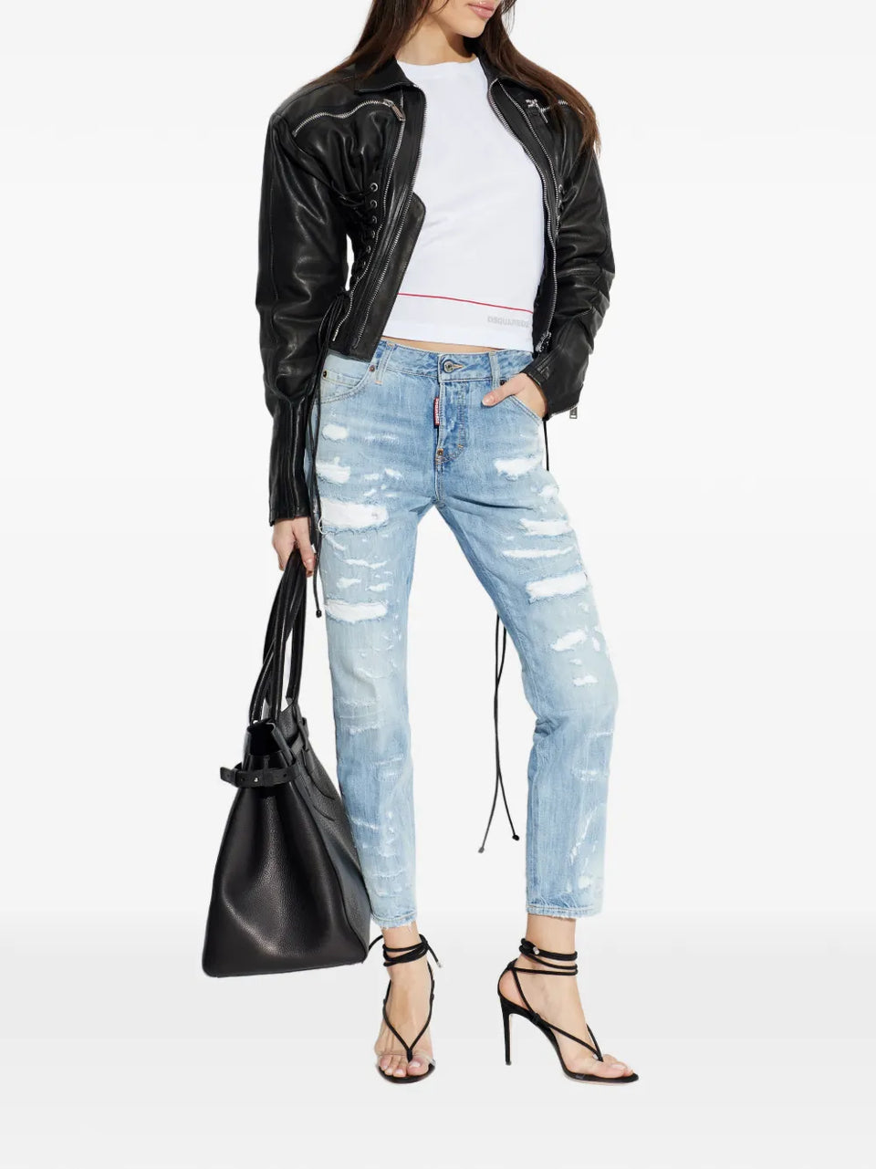 distressed rainbow trousers