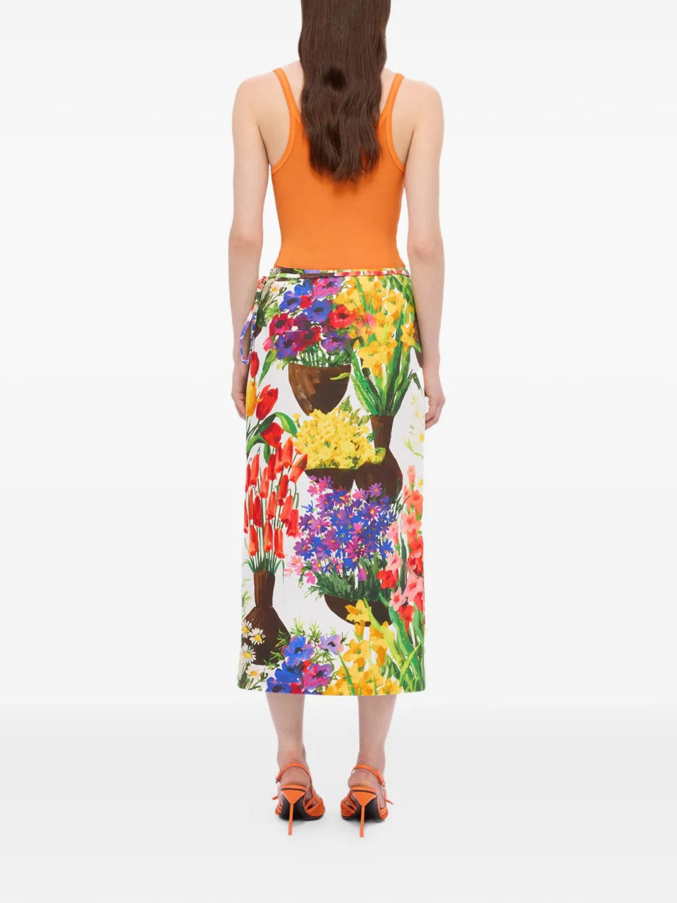 Floral Print Midi Skirt