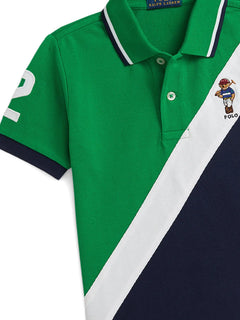 embroidered bear polo shirt