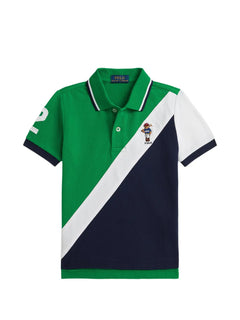 embroidered bear polo shirt