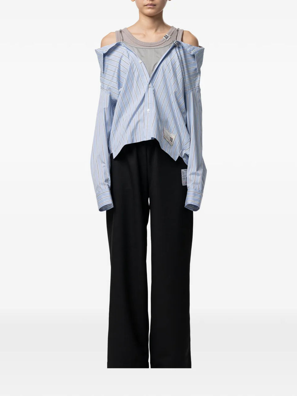 layered striped top