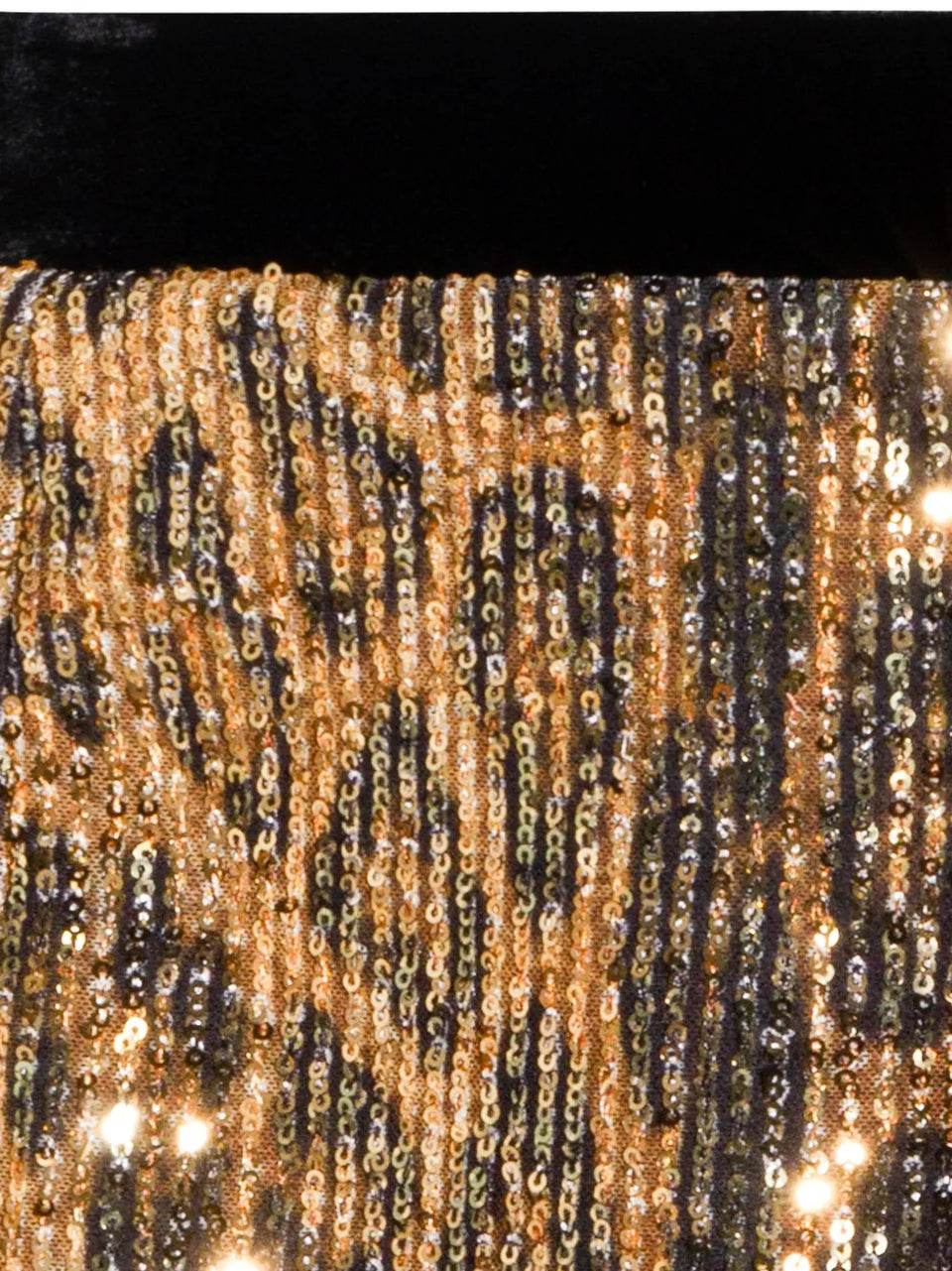sequinned animal-print mini skirt