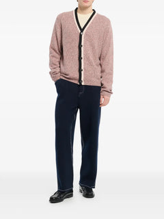 V-neck buttoned cashmere cardigan