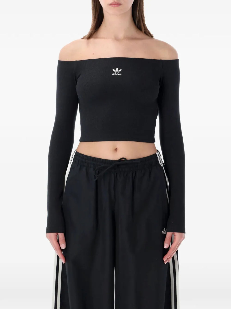 off-shoulder long-sleeve T-Shirt