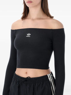 off-shoulder long-sleeve T-Shirt