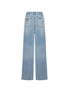 flow wide denim jeans