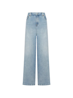 flow wide denim jeans