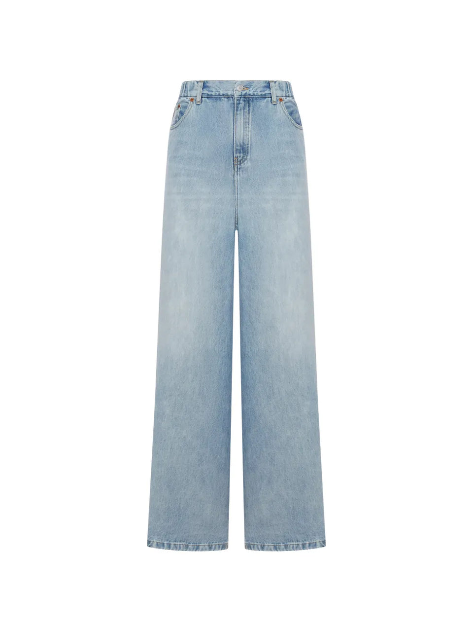 flow wide denim jeans