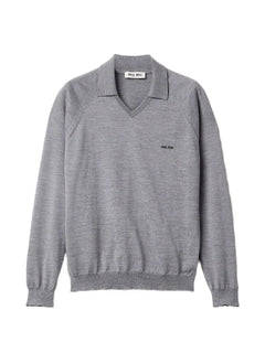 intarsia collared sweater