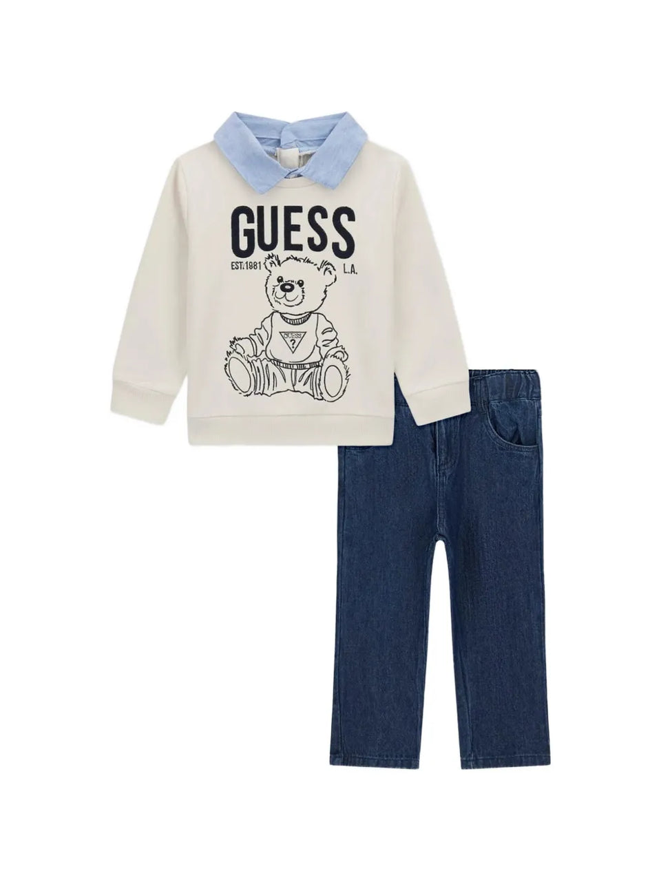 bear-print trousers set