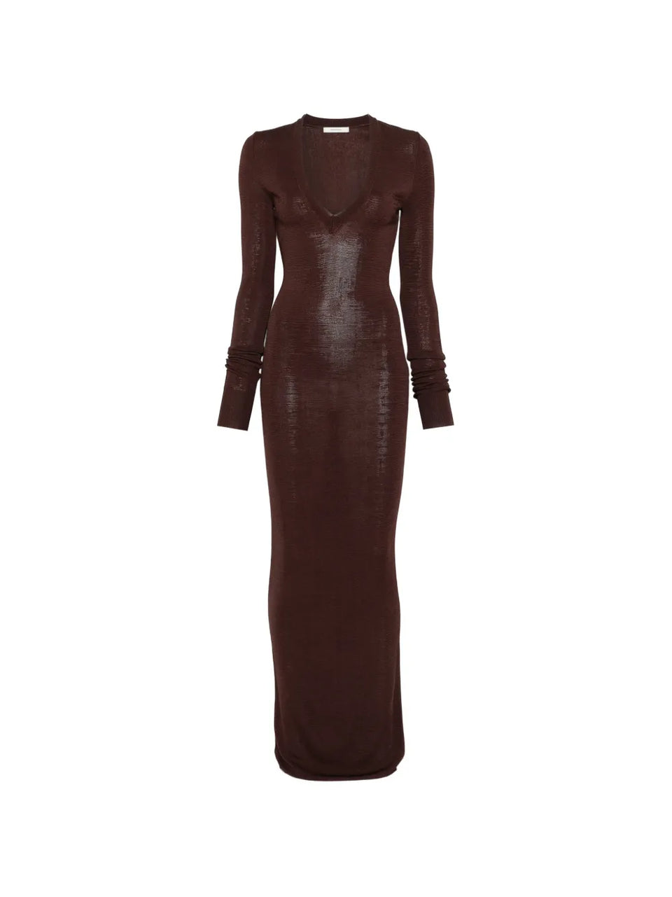 V-neck long-sleeve dress