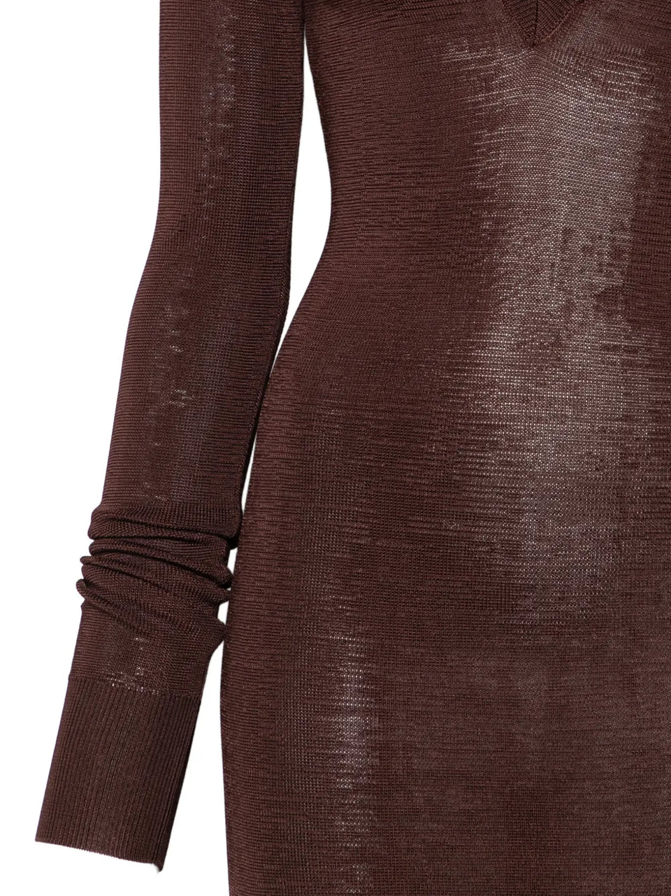 V-neck long-sleeve dress