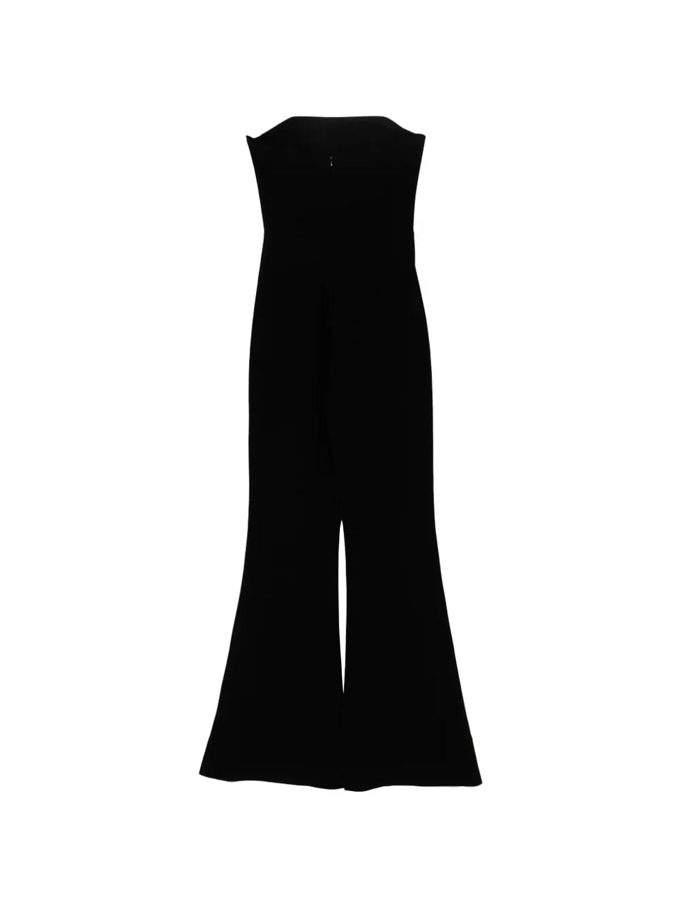 strapless flared jumpsuit