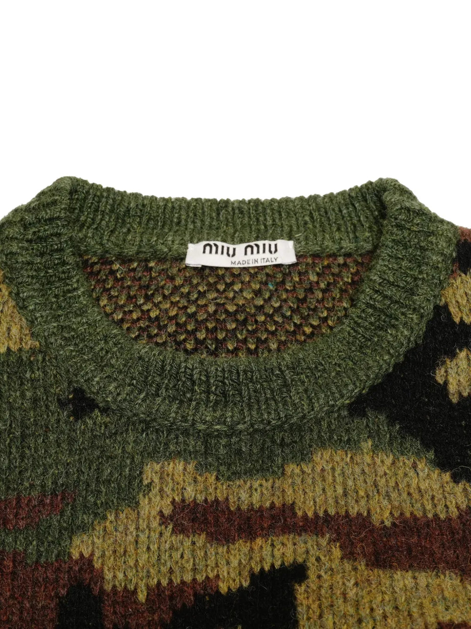 2019s camouflage-pattern sweater