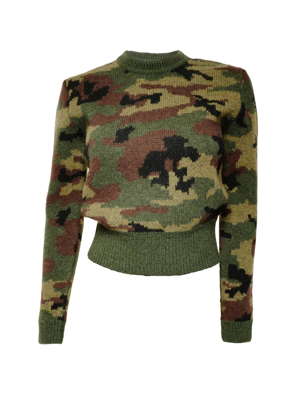 2019s camouflage-pattern sweater