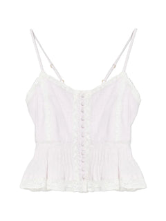 lace button top
