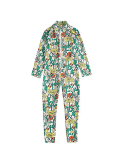 Color Herbalist zip floral-print swim suit